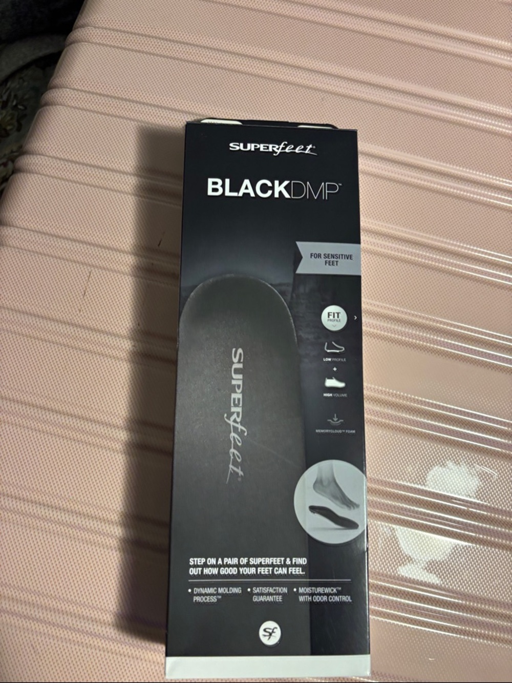 SUPERfeet BLACK DMP Black Supportive Insole - For Sensitive Feet